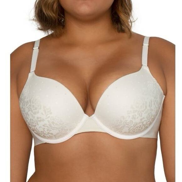 Secret Treasures 36DD Back Smoothing Lace Push Up Bra Underwire Cream ST382 - Picture 1 of 15